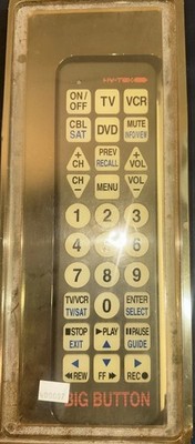 Hy-Tek Extra Large Big Button Universal Remote Control NEW NOS Vtg 1998 *RARE*