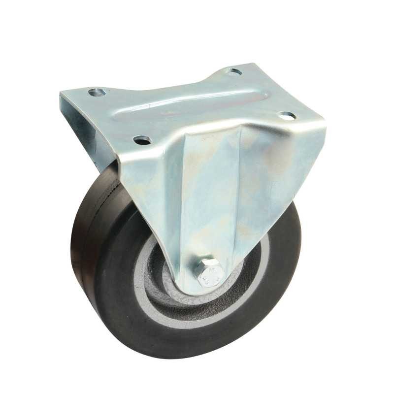 Roulette fonte 200mm fixe AVL 567826 haute résistance pour charge 650kg