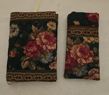 Vera Bradley Retired Rare Greenbriar Book Cover Quilted & Eyeglass Cover