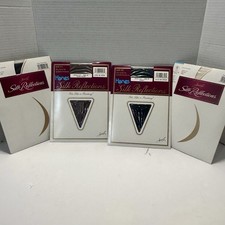 Lot 4 Hanes Pantyhose Silk Reflections Control Top EF Forest, Taupe, Jet, Pearl