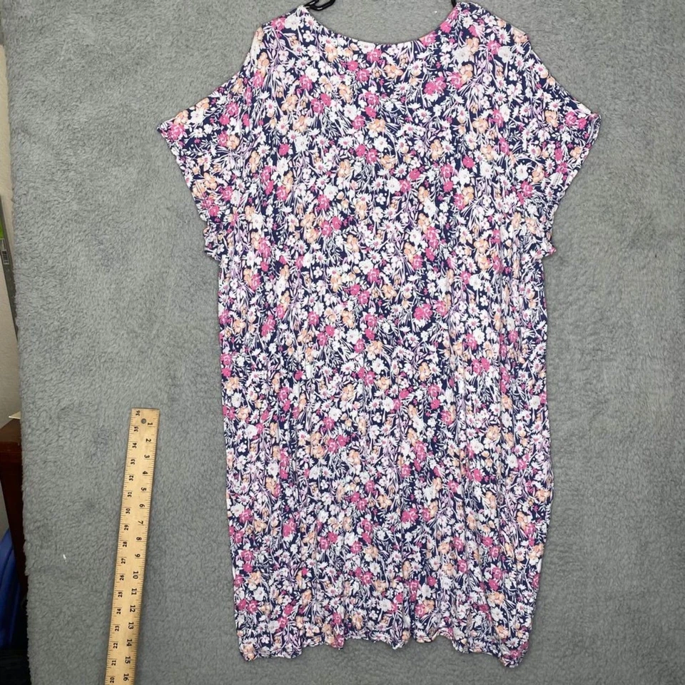 Croft & Barrow Mujer Floral Midi Camisón Ligero Prarie Elástico Plus 2x Foto 4 de 4