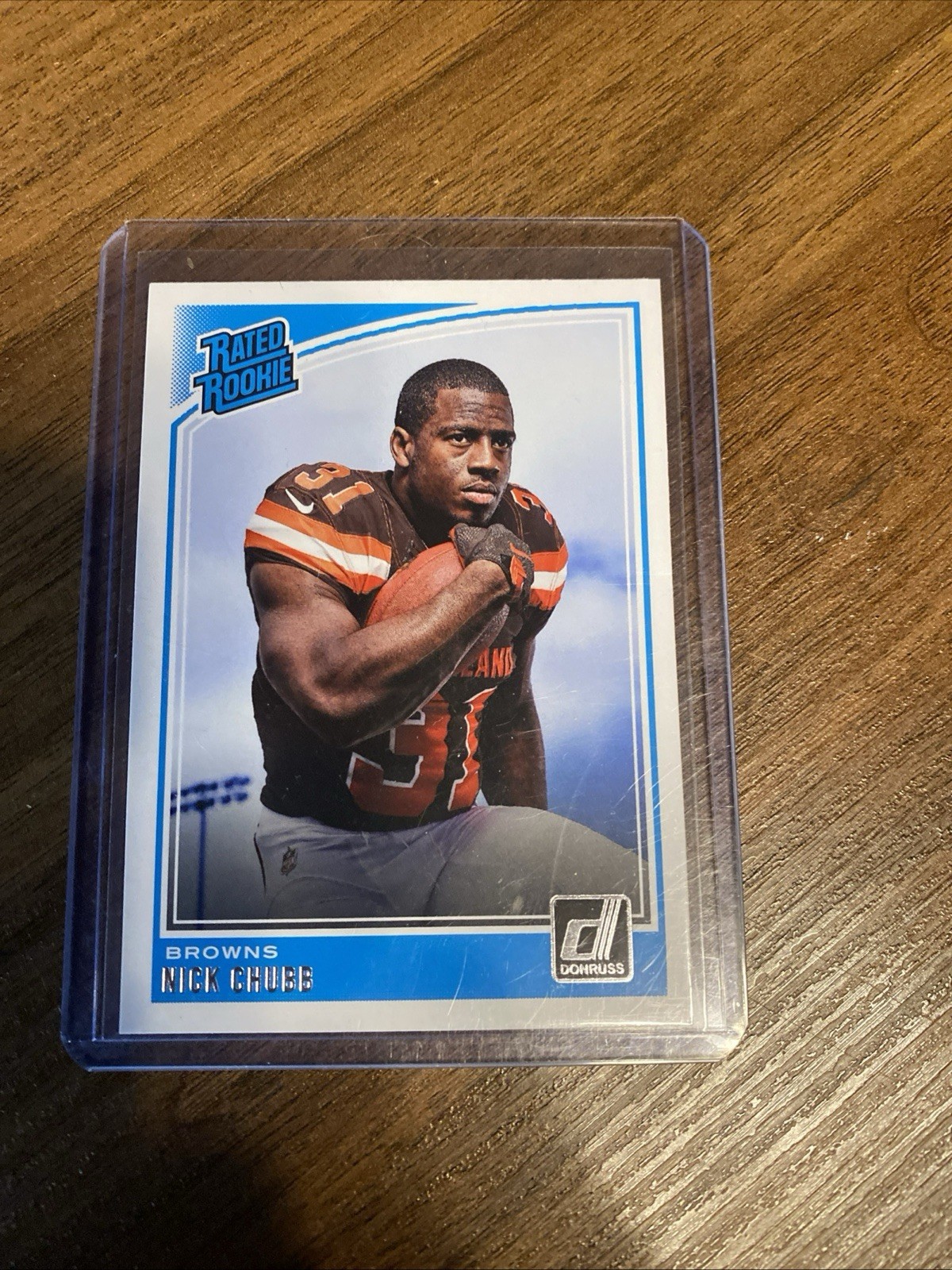 2018 Panini Donruss Rated Rookie Nick Chubb #308 (RC)