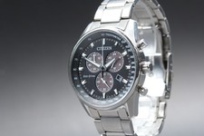 【 Exc5 】 Citizen Eco Drive H500-S111064 Chronograph Solar Watch Black from Japan