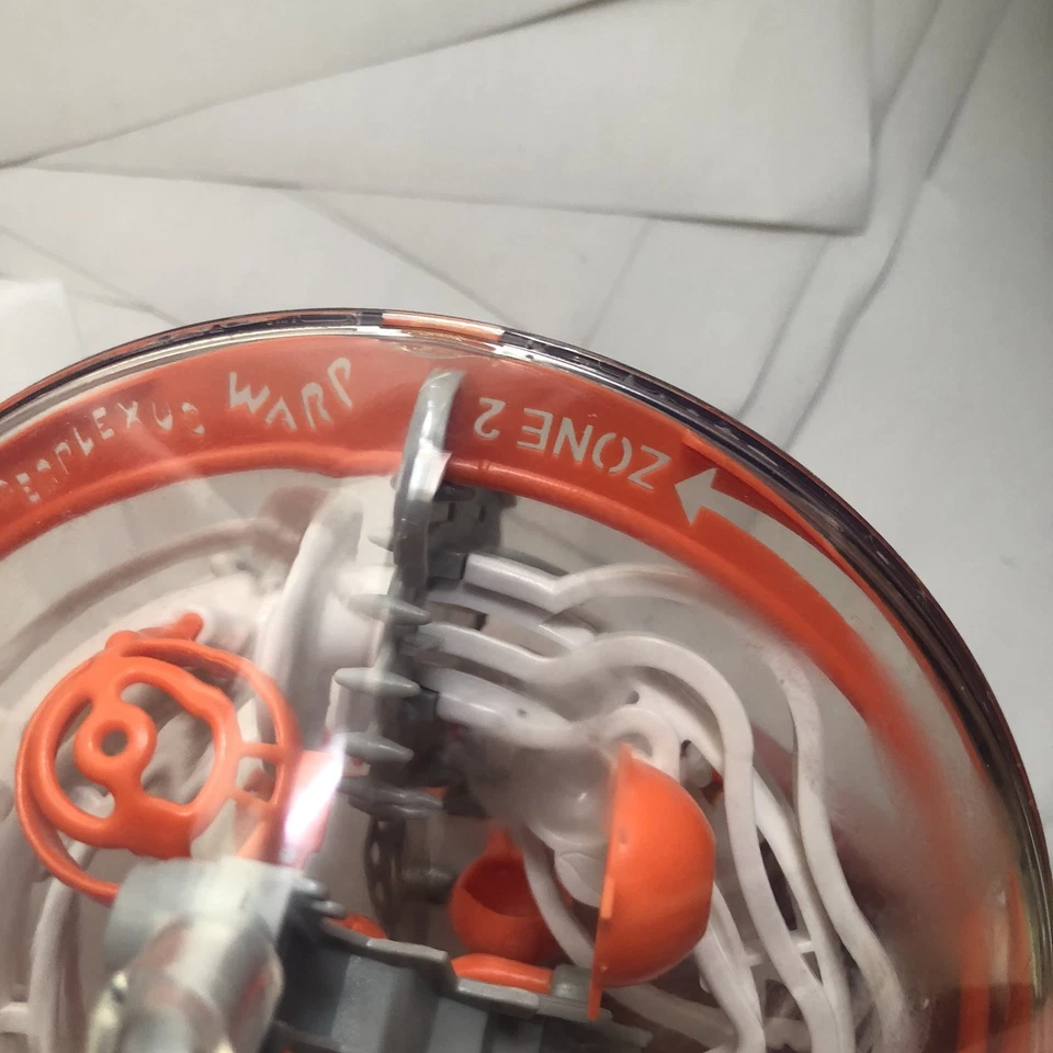 Perplexus Warp Maze Puzzle Orange Roller Ball Brain Teaser Challenge Game - Image 4 of 4