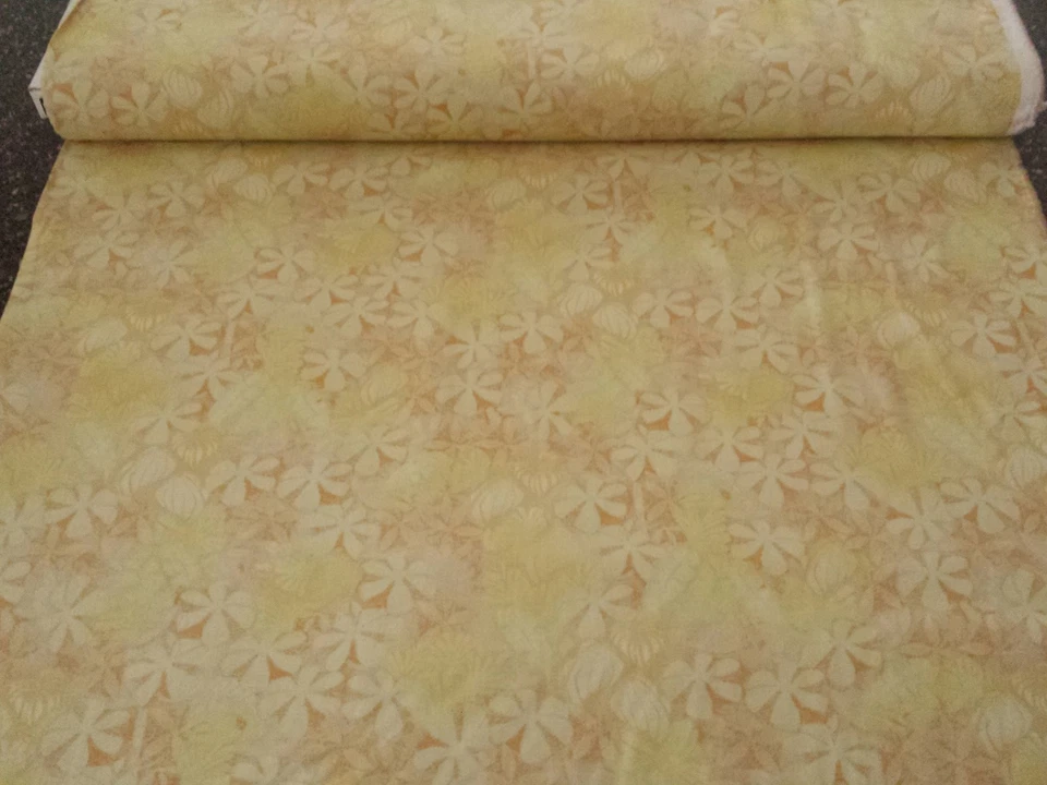 29" Cherish Julia Cairns Quilting Treasures  African Yellow Gold Jungle Leaves - Image 3 of 3