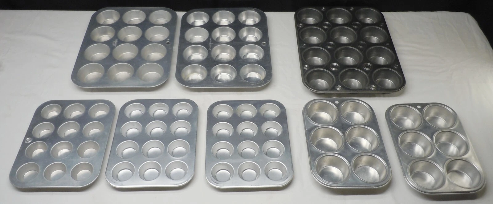 8 Mini & Regular Size Muffin Cupcake Pan Lot