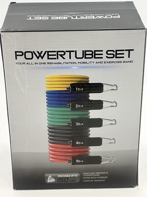 Powertube Set For Rehabilitation Mobility & Exercise 11 Piece Set New In Box