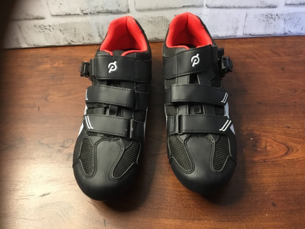 Chaussures De Cyclisme Peloton - Taille EU 46 / US 12, Noir, à Crampons 3 Trous, Homme
