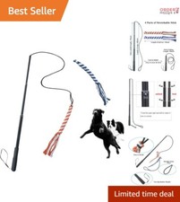 Lightweight Extendable Dog Flirt Stick - Interactive Exercise Toy for Pets