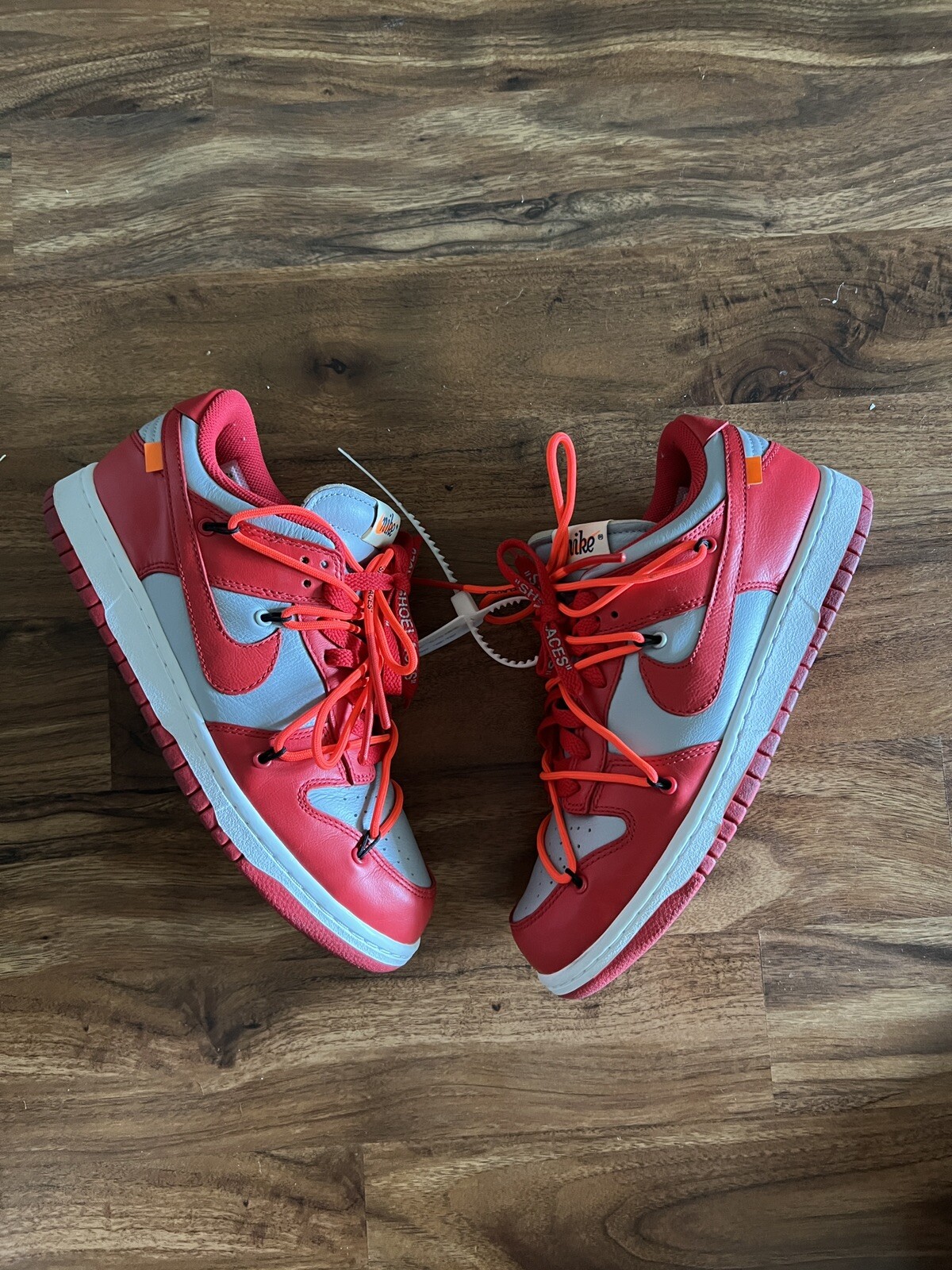 OFF WHITE X NIKE Taglia 8 5 Nike Dunk Low x BIANCO SPORCO University rosso 2019