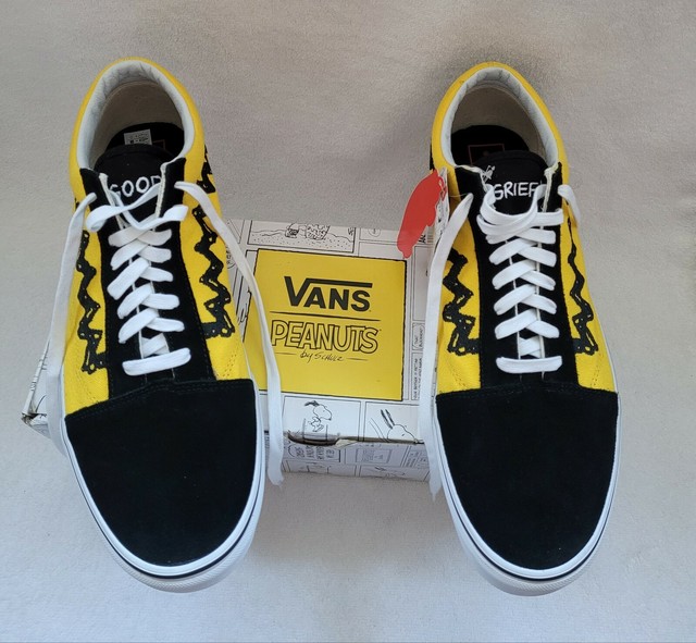 black yellow vans mens