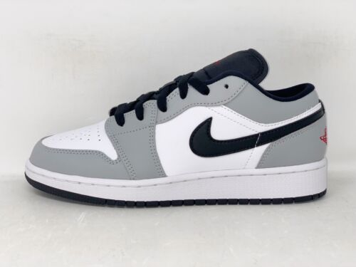 Air Jordan 1 Low Light Smoke Gray Sneakers, Size 6Y / 7.5W BNIB 553560-030