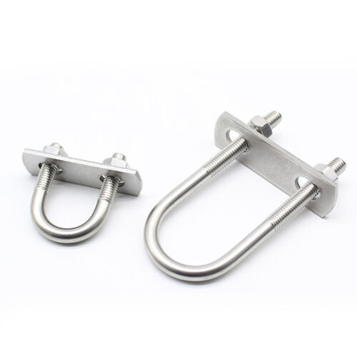 Perno en U de acero inoxidable placas y tuercas A2 M6 M8 perno en U redondo para remolque de barco - Imagen 7 de 22