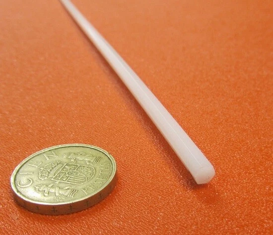 Varilla hexagonal de tinte blanco acetal Delrin 3/16" (.188") hexagonal x 48" de longitud, 2 unidades, 8 pies Foto 4 de 4