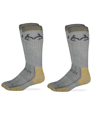 Realtree Youth Boys 80% Merino Wool Uplander Boot Socks 2 Pair Pack