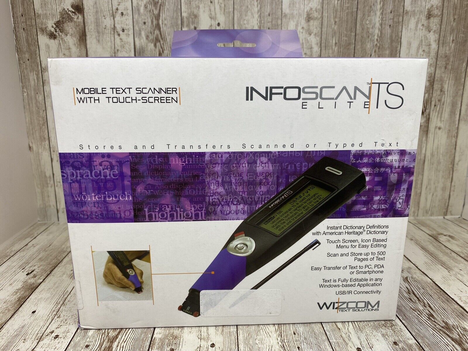 NEW SEALED WIZCOM INFOSCAN TS ELITE  MOBILE TEXT SCANNER WITH TOUCH SCREEN