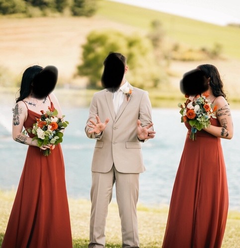 Burnt Orange Bridesmaid Dress or Formal Occasion Wear - Picture 9 of 10