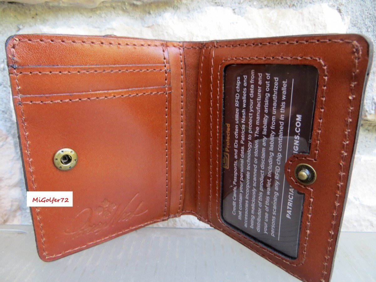 Patricia Nash NWT Luzzi Women's Wallet-Perforated Tan #P577453