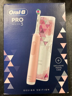 ORAL-B PRO SERIES 3 ELEKTRISCHE ZAHNBÜRSTE DESIGN EDITION PINK INKL. REISEETUI NEU