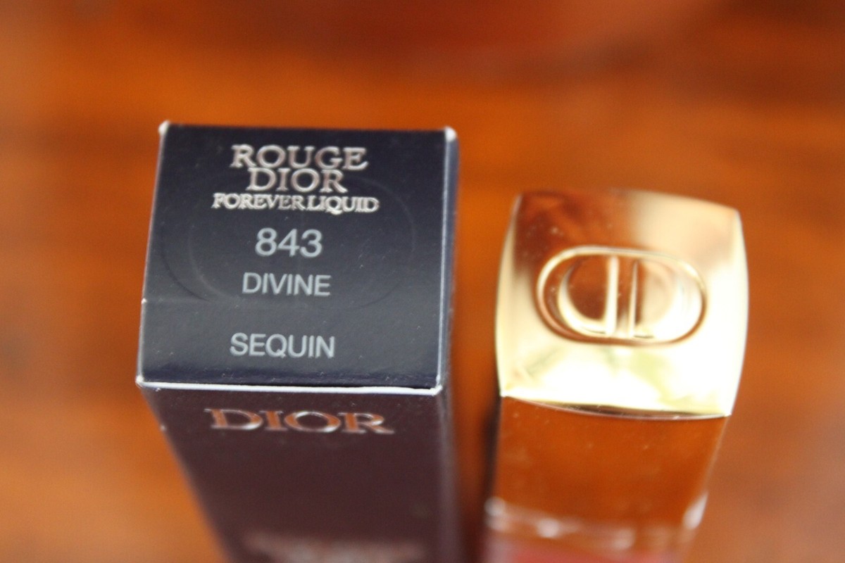 DIOR ROUGE DIOR 843 DIVINE 6ml 新品未使用 Dior Rouge Dior Forever Liquid Sequins Lipstick No. 843 - Divine