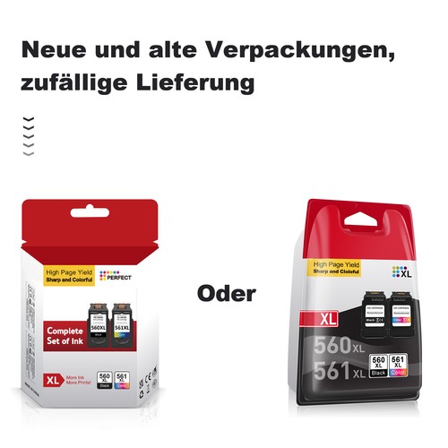 XXL Patronen für Canon PG-560XL CL-561 XL PIXMA TS5350 TS5351 5353 7450a 7451 - Afbeelding 2 van 11