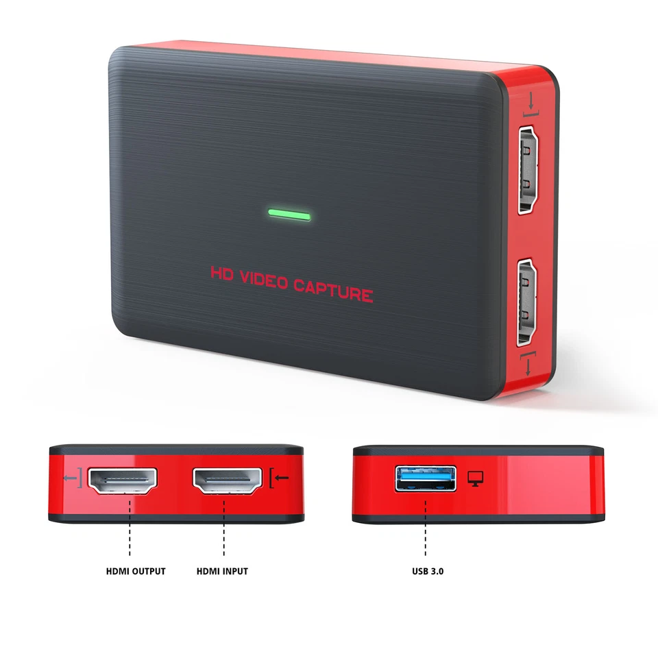 1080P 60FPS USB 3.0 HDMI HD Game Video Capture Card Game Recorder Box Streaming - Image 2 of 4