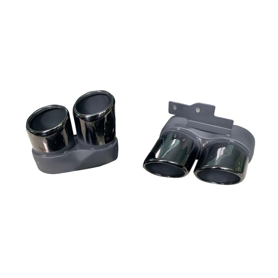 For Audi A7 Quattro Sportback PP Rear Bumper Diffuser Lip W/ Black Exhaust Tips - Image 4 of 4