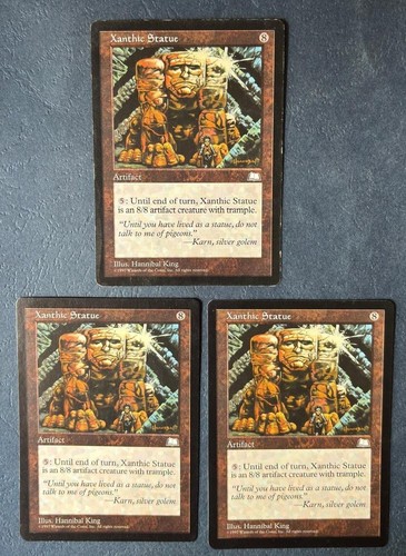 MTG 3X WEATHERLIGHT XANTHIC STATUE MAGIC THE GATHERING ARTIFACT RARE ENGLISH - Picture 5 of 6