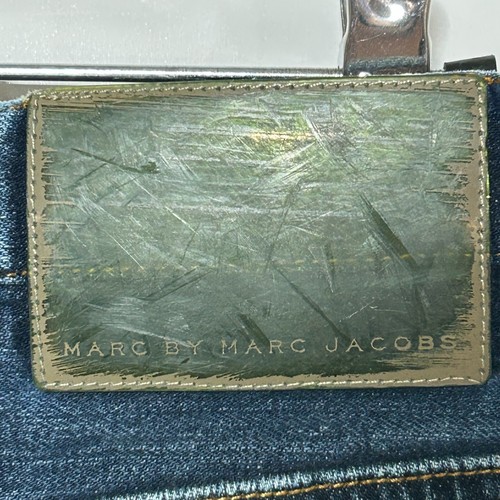 Pantalones de mezclilla Marc Jacobs con ribete para hombre 34x34 azul pierna recta botón mosca medidas 34x33 - Imagen 7 de 14