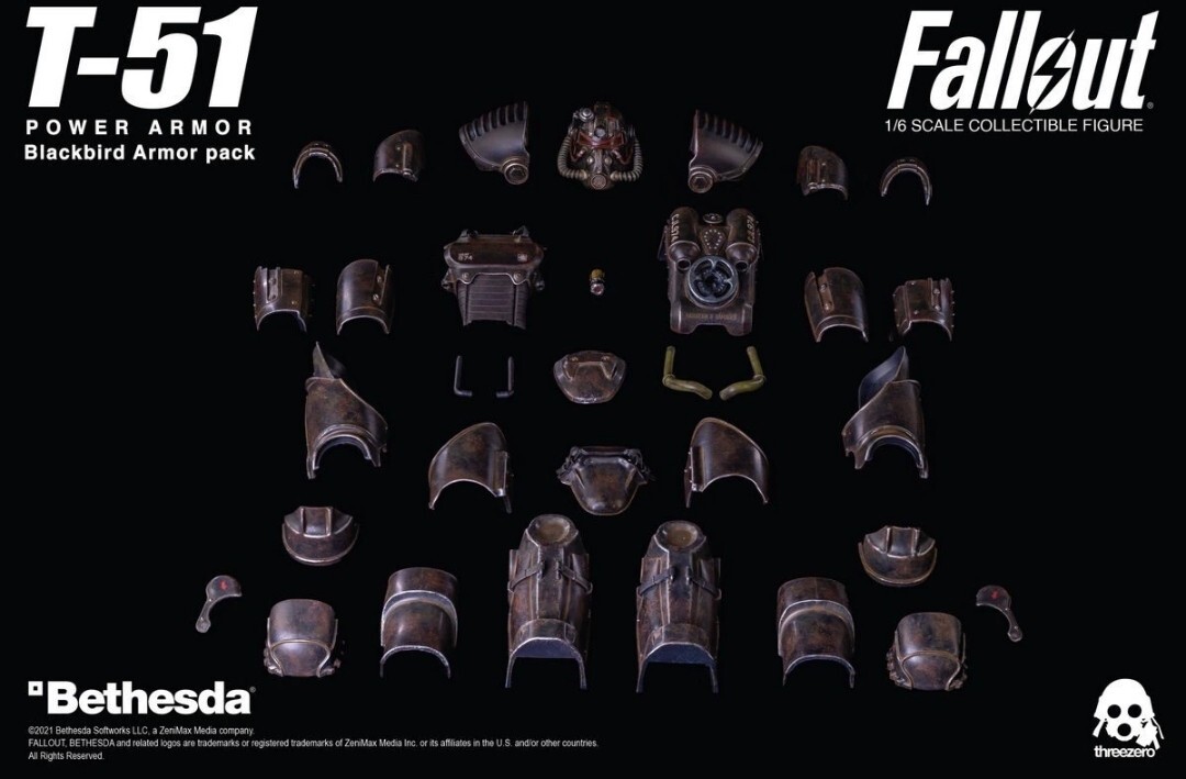 Threezero X Bethesda 1/6 Fallout T-51 Power Armor Blackbird Armor