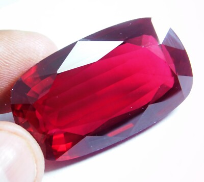 Natural 85 Ct Certified Mozambique Red Ruby Cushion Cut Stunning Loose Gemstone