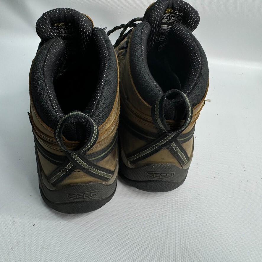 Keen Dry Work Shoes Mens 9 D Brown Black Boots Steel Toe  display picture 1