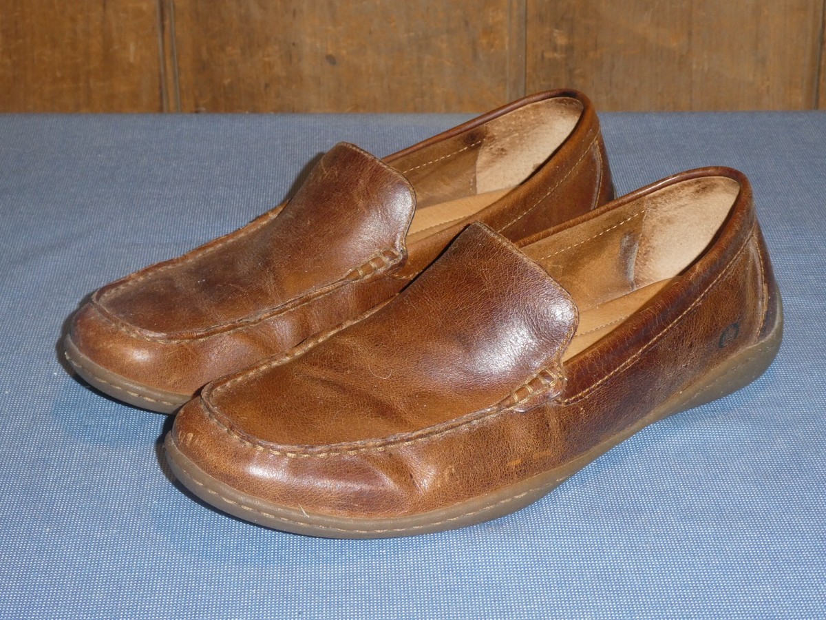 Born Mens Size 10 Allan Leather Slip On Loafers Shoes Born Men main image 4