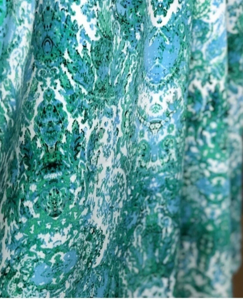 FALDA THE LIMITED LÍNEA A, paisley azul/verde, talla 4. Nuevo con etiquetas Foto 2 de 3