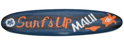 Surfboard Surf s Up 100cm Holzdekoration zum Aufhängen für Surfer Surfbrett