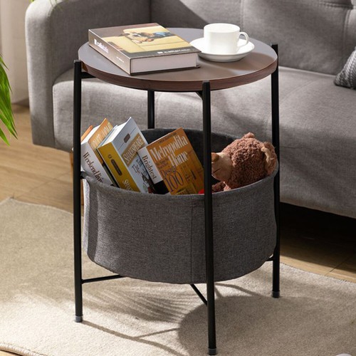 2/3 Tiers Round Bedroom Bedside Cabinet Furniture Storage Nightstand Side Table - Picture 2 of 29