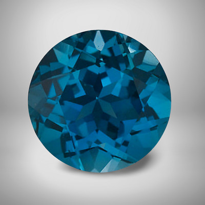 London Blue Topaz Round Cut Gemstone 0.16 Cts - 3 mm VVS Loose Gem