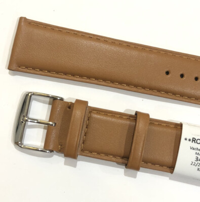 Bracelet Montre ZRC 22mm Marron - Cuir Veau Cousu Main - Neuf De Stock (sans étiquette)