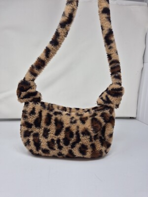 Faux Fur Leopard Print Bag UK
