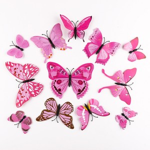 12pcs 3d Butterfly Sticker Vinyl Art Wall Mural Door Decals Home