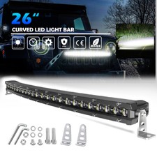 6d Curved 26inch Slim Led Light Bar Spot Flood Lamp 4wd 4x4 Truck Offroad Utv