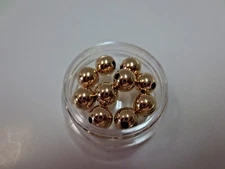 Lot of 10 pieces 14K Pure Y. Gold Beads 3mm 4mm 5mm 6mm Round Polish Beads