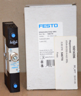 Festo VSVA-B-D52-H-A2-1R5L Magnetventil 546770 Neu/unbenutzt