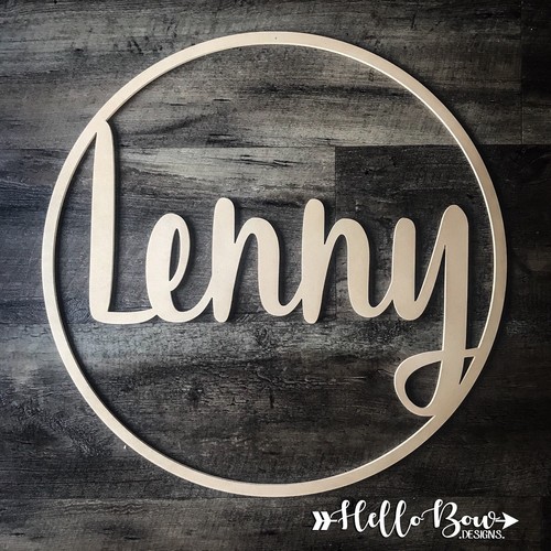WOODEN RING / HOOP - Personalised Name sign - 60cm wide, partys & events decor - Picture 5 of 12