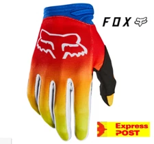 NEW Fox Racing Motocross Gloves Red/yellow/blue MX gloves 2XL dirt bike ATV