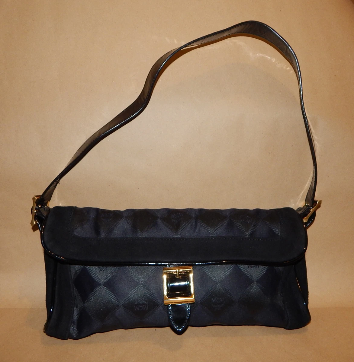 mcm black sling bag