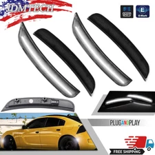 4x Smoke LED Side Marker Lights For 15-23 Dodge Charger R/T Scat Pack SXT GT SRT
