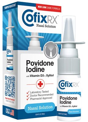 Povidone Iodine Nasopharynx Spray Vitamin D3 Xylitol Cold Flu Protection 80ml