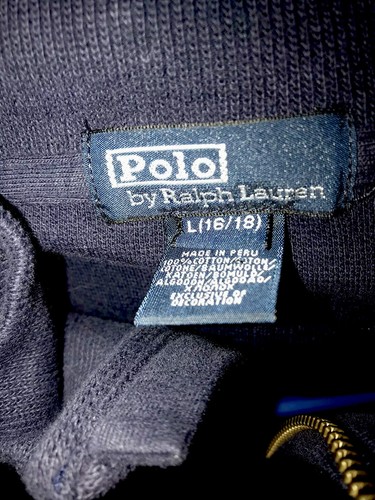 Ralph LAurent Junior Boys Half Zip Sweater Large 16-18 - Picture 3 of 3