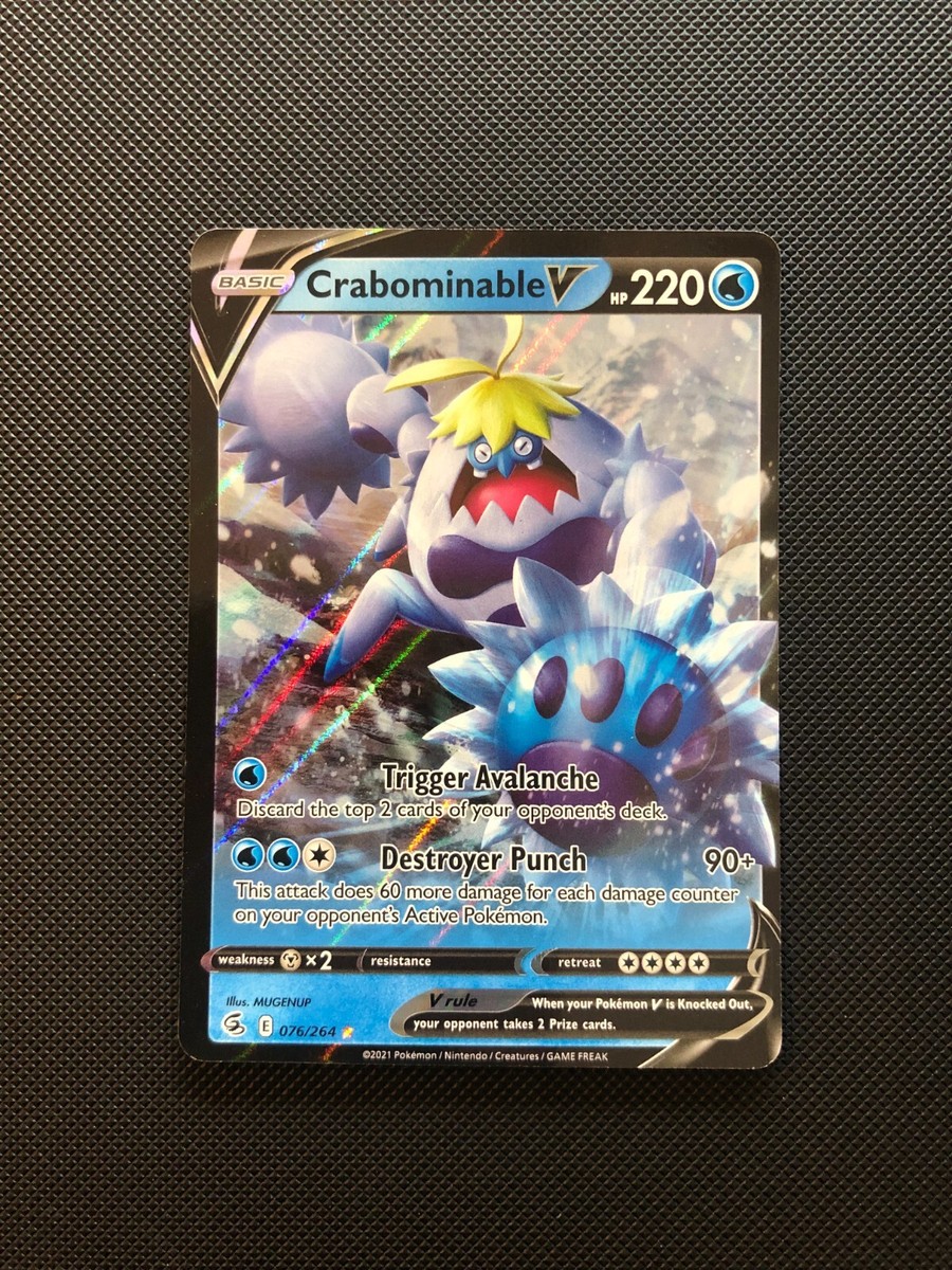 Crabominable V 076/264 Fusion Strike Pokemon NM Fast Shipping | eBay